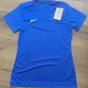 Nike Dri-Fit Royal Blue Athletic Tee with Swoosh
